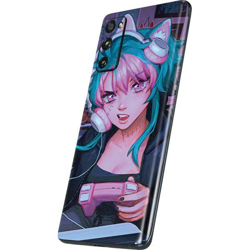 Anime Catgirl Gamer Nerd by Ivy Dolamore Galaxy S20 Fan Edition Skin